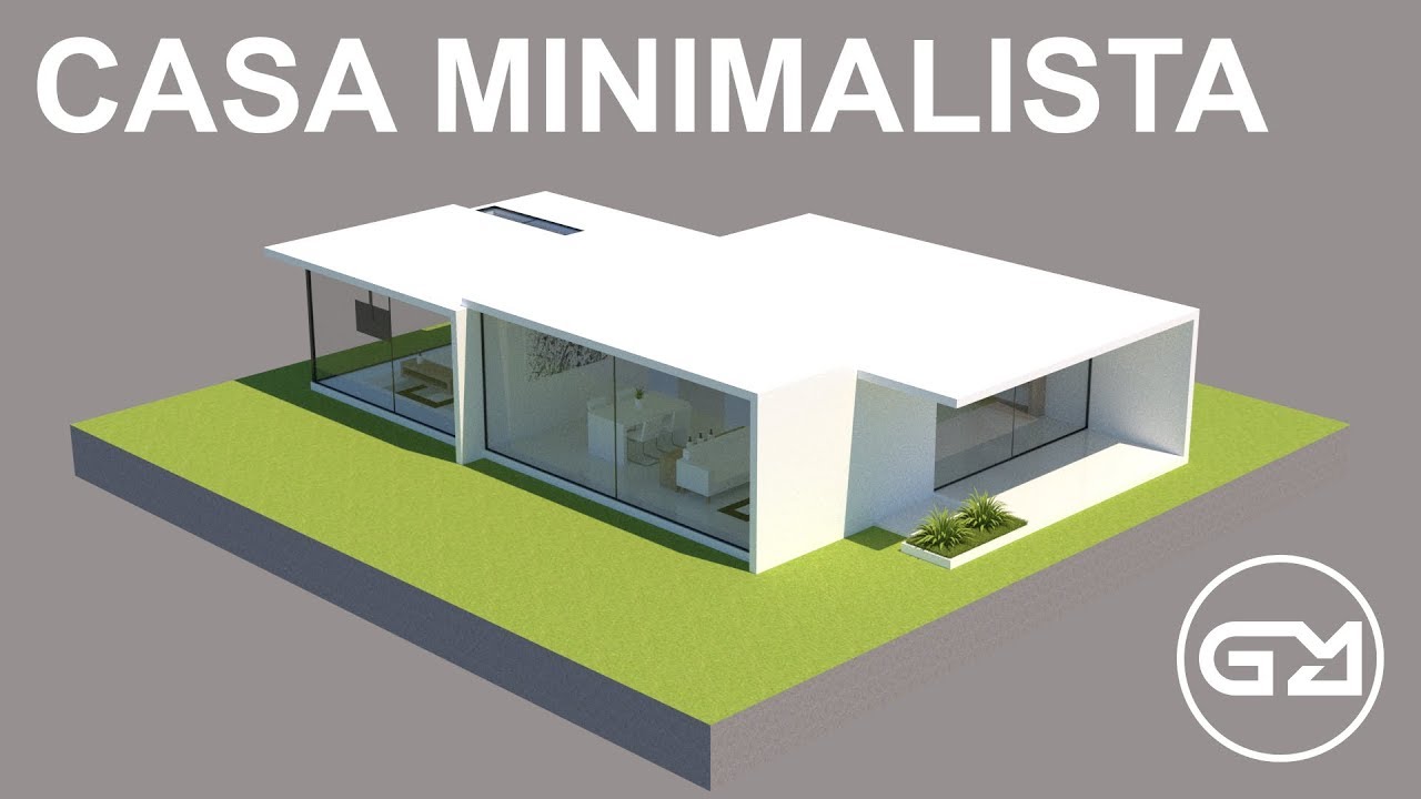 Diseño casa minimalista una planta